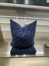 FF CACHEMIRE THROW Blu Blu Cushions Fendi Casa