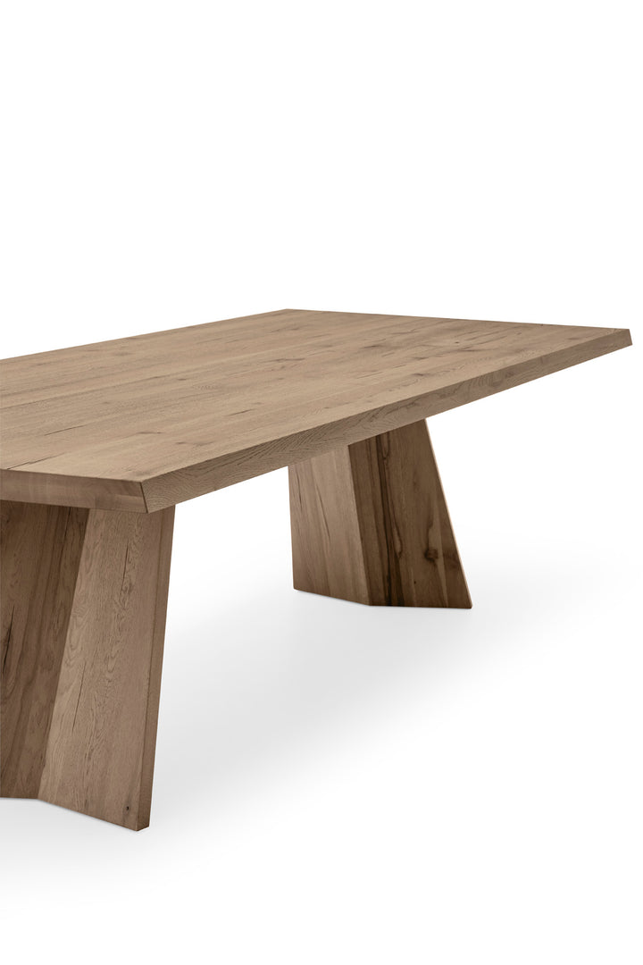 Icaro Dining Table Oak Wood 98" Wild Grey Showroom Model Calligaris