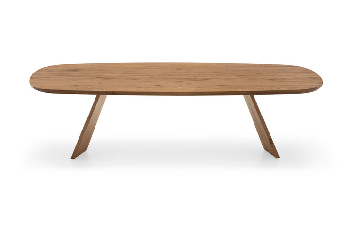 Icaro Dining Table Oak Wood With Soap Bar Shaped Edge  Calligaris   