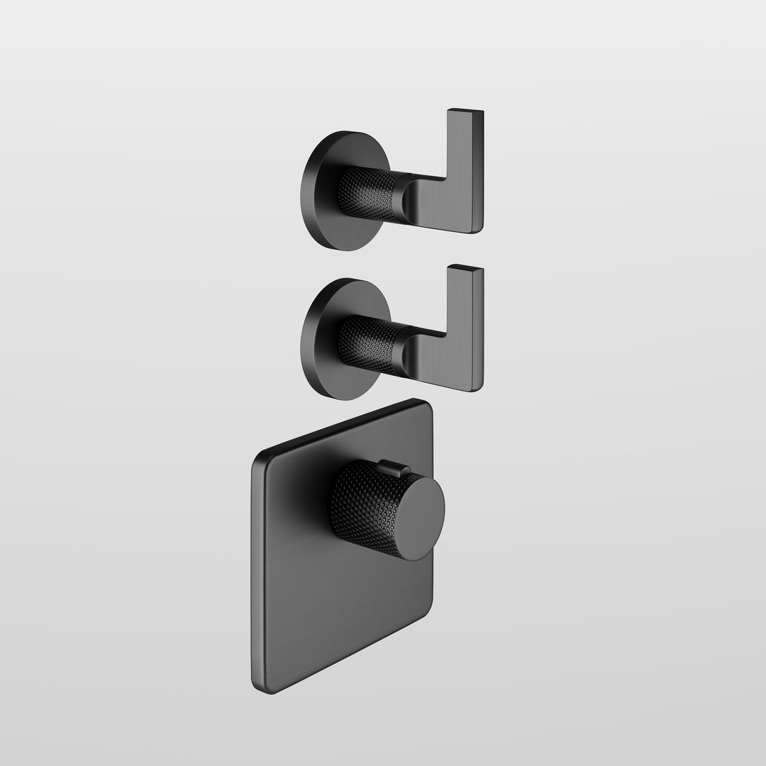 Inciso Thermostatic Trim With 2 Volume Controls Showers GESSI Cromo  