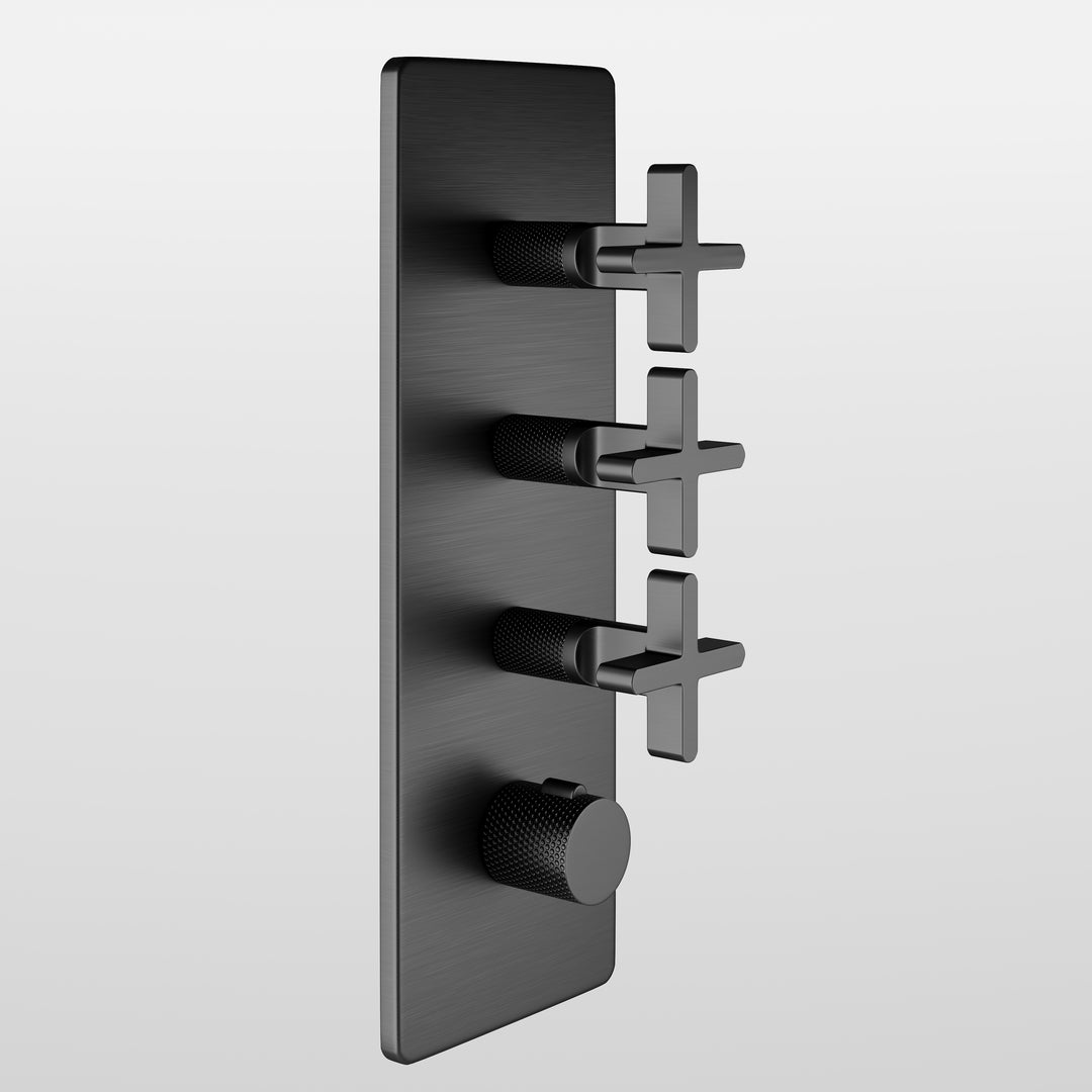 Inciso Thermostatic Trim With 3 Volume Controls Showers GESSI Cromo  