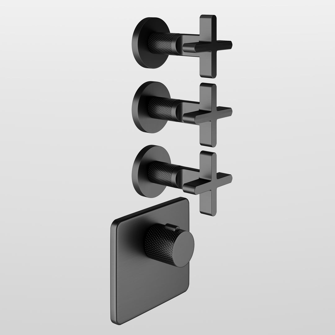 Inciso Thermostatic Trim With 4 Volume Controls Showers GESSI Cromo  
