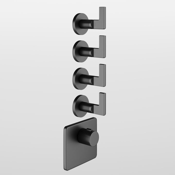 Inciso Thermostatic Trim With 4 Volume Controls Showers GESSI Default Title