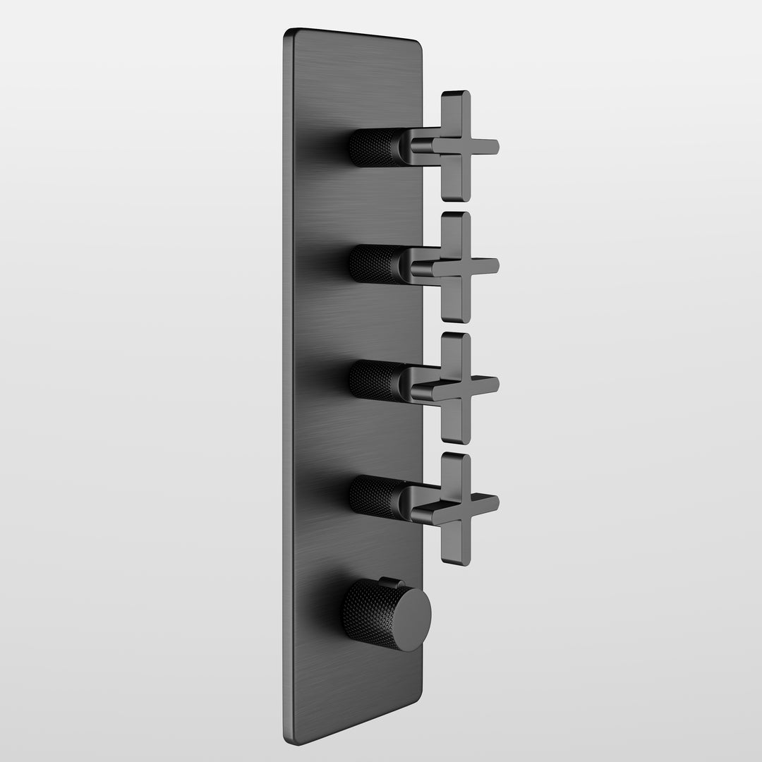 Inciso Thermostatic Trim With 4 Volume Controls Showers GESSI Cromo  