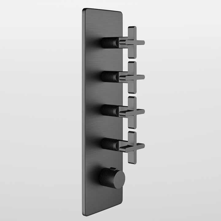 Inciso Thermostatic Trim With 4 Volume Controls Showers GESSI Default Title