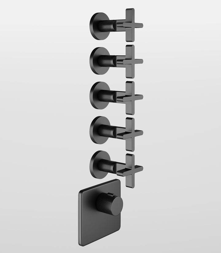 Inciso Thermostatic Trim With 5 Volume Controls Showers GESSI Default Title
