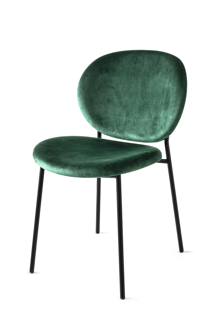 Inès Chair Matt Black Forest Green  Calligaris   