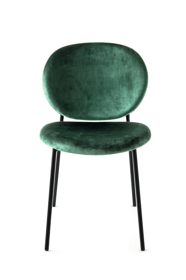 Inès Chair Matt Black Forest Green  Calligaris   