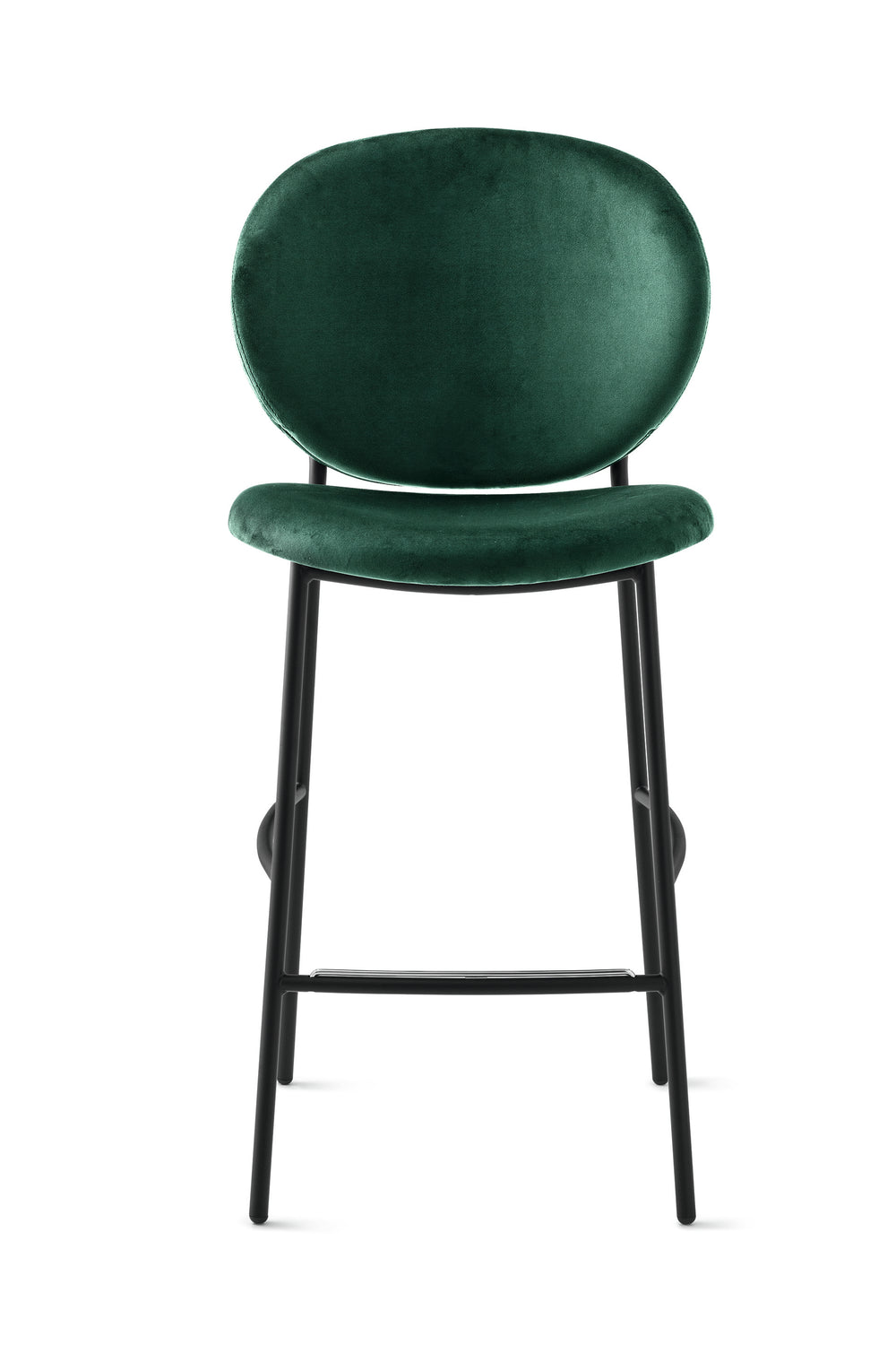 Inès Stool Matt Black Forest Green  Calligaris   
