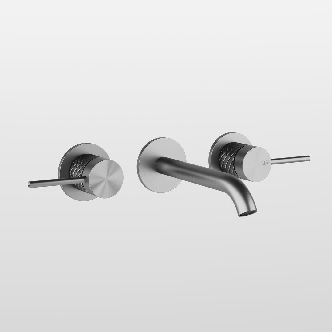 Intreccio Three Holes Basin Mixer - 54192 Bathroom Accessories GESSI Steel Brushed  