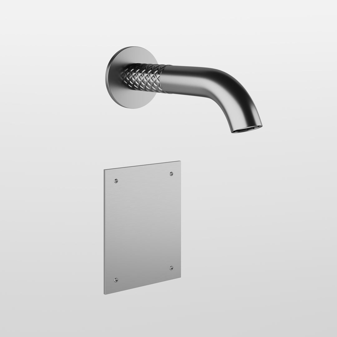 Intreccio Wall Mounted Electronic Mixer - 54115 Bathroom Accessories GESSI Steel Brushed  