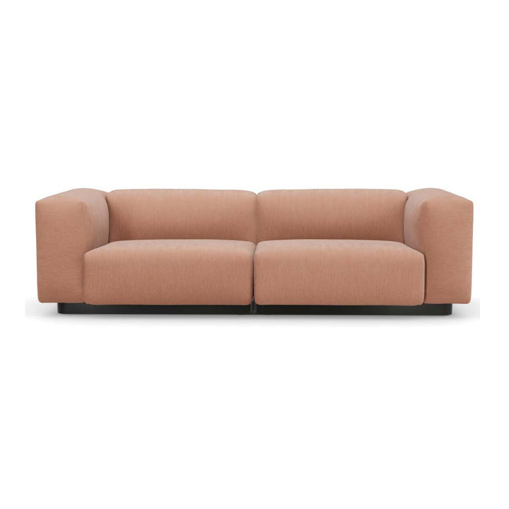 Soft Modular 2-Seater Sofa Sofas Vitra Iroko 2 Salmon High: 25.5 in height