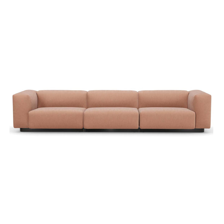 Soft Modular 3-Seater Sofa Sofas Vitra Iroko 2 Salmon High: 25.5 in height