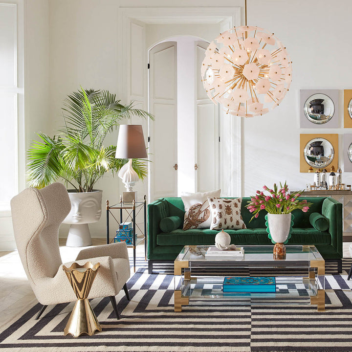 Brass Ripple Accent Table Jonathan Adler