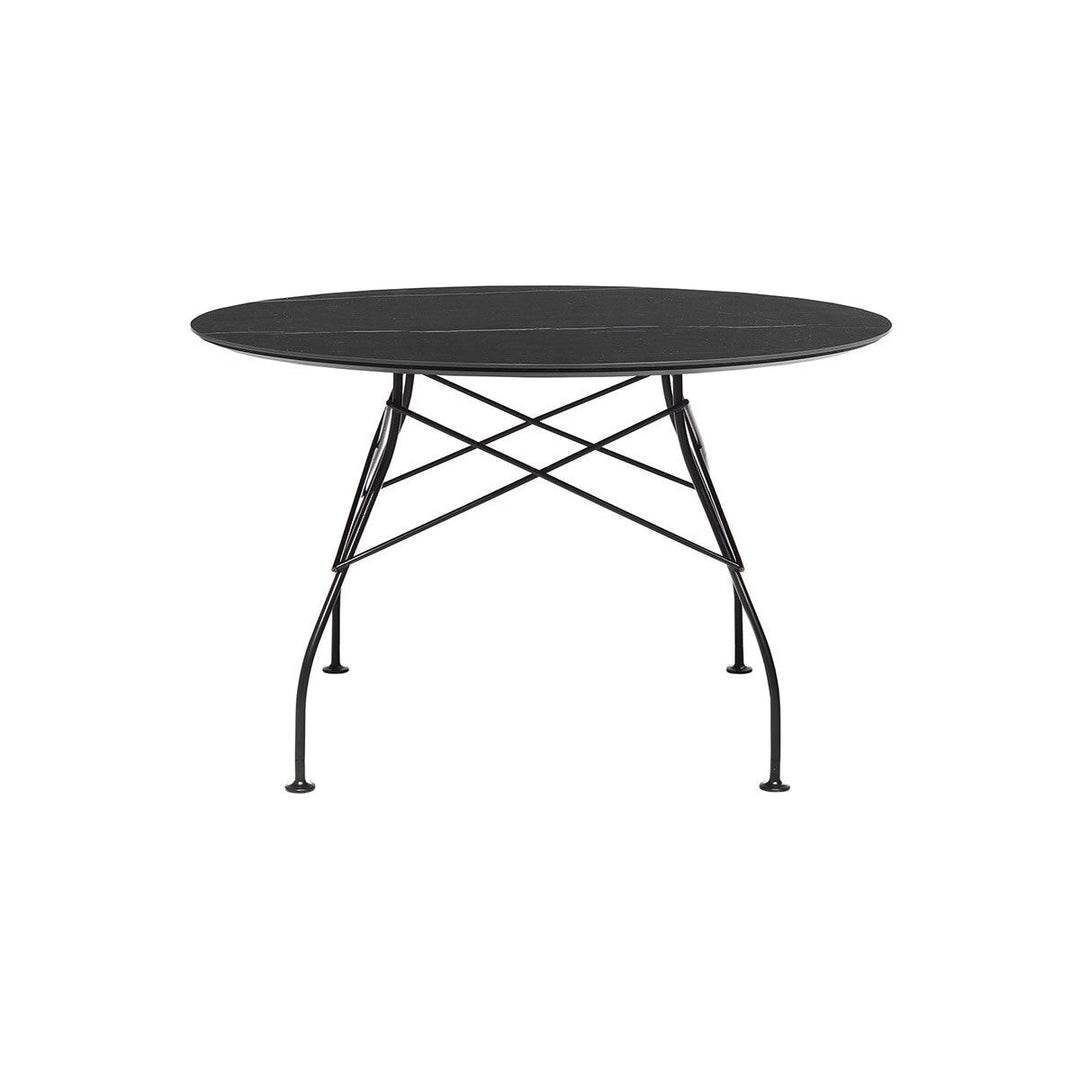 Glossy Round Dining Table Tables Kartell Black Black Small: 46.5 in diameter
