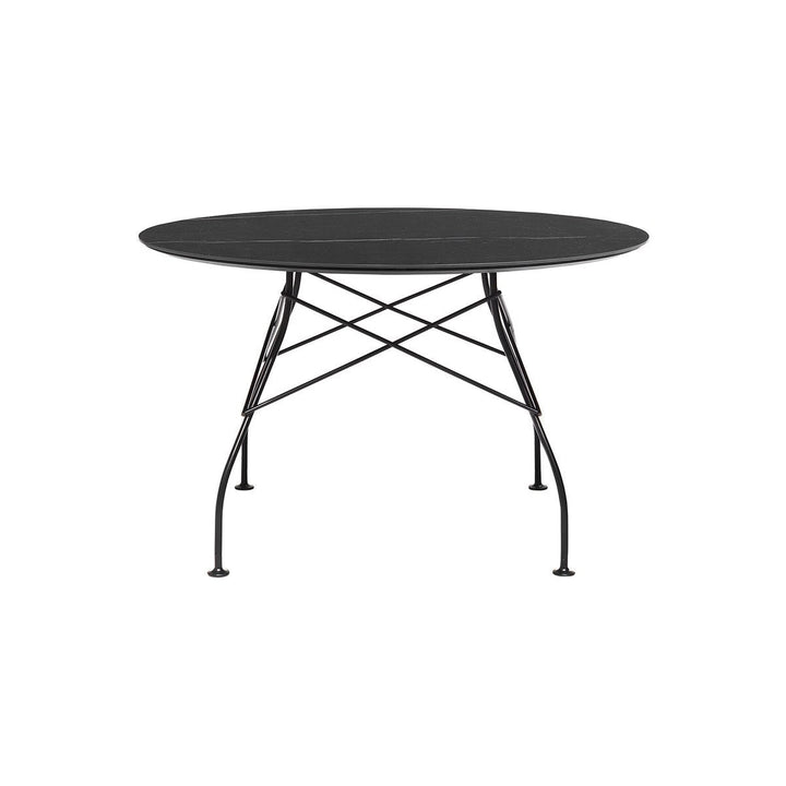 Glossy Round Dining Table Tables Kartell Black Black Small: 46.5 in diameter