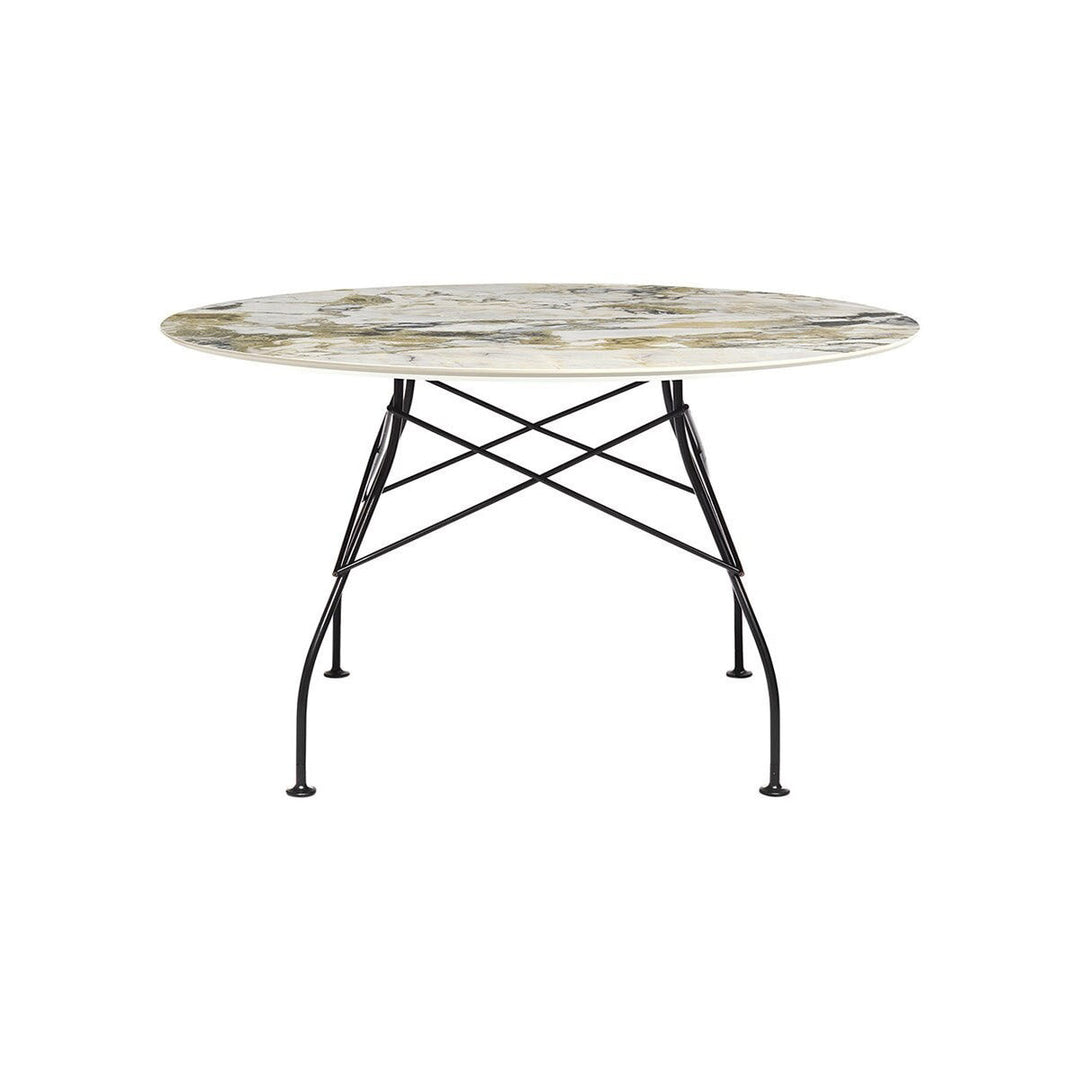 Glossy Round Dining Table Tables Kartell Symphonie Black Medium: 50.4 in diameter
