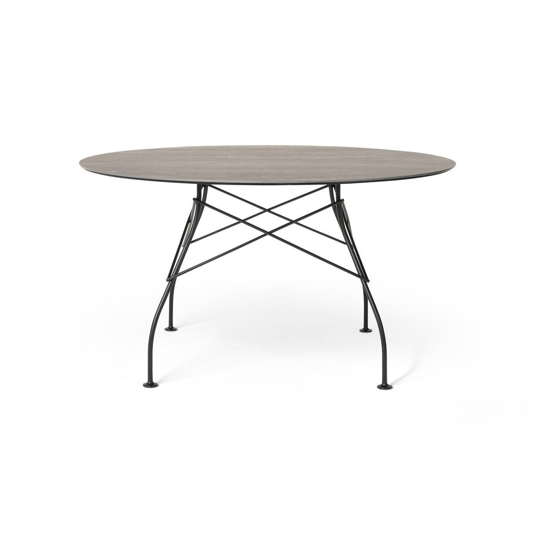 Glossy Outdoor Round Dining Table Tables Kartell Aged Bronze / Black Small: 50.4 in diameter