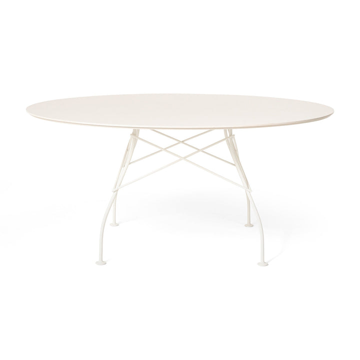 Glossy Outdoor Round Dining Table Tables Kartell White / White Large: 59.1 in diameter