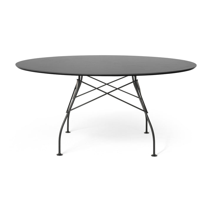 Glossy Outdoor Round Dining Table Tables Kartell Black / Black Large: 59.1 in diameter