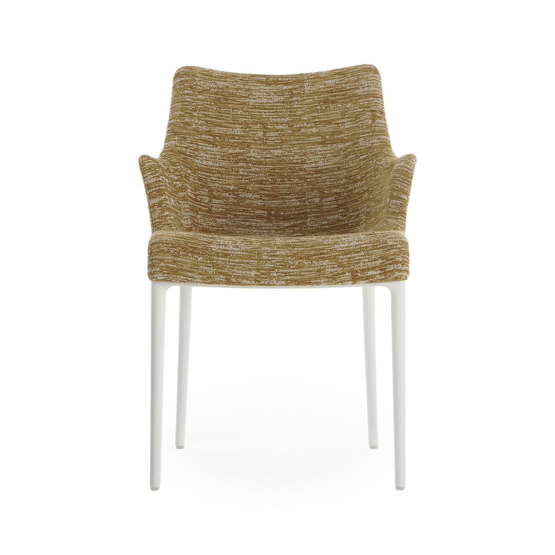 Eleganza Nia Dining Armchair Chairs Kartell Mustard White