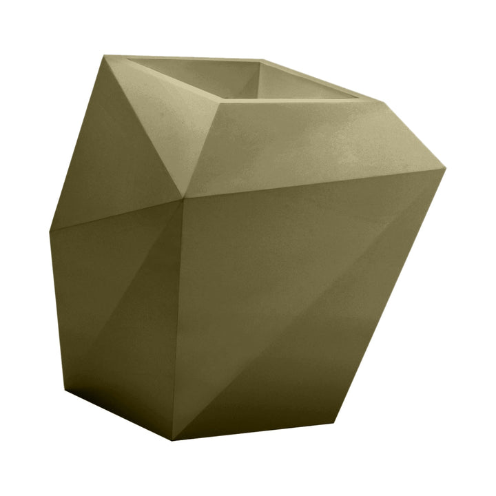 Faz XL Planter Outdoor Vondom Khaki Medium: 25 in W x 27.5 in H 