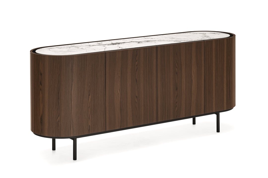 Lake 4-Door Sideboard White Marble Sideboards & Buffets Calligaris