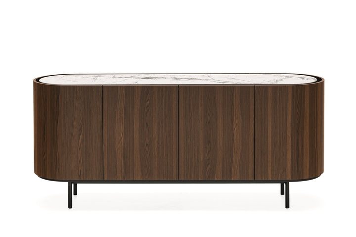 Lake 4-Door Sideboard White Marble Sideboards & Buffets Calligaris