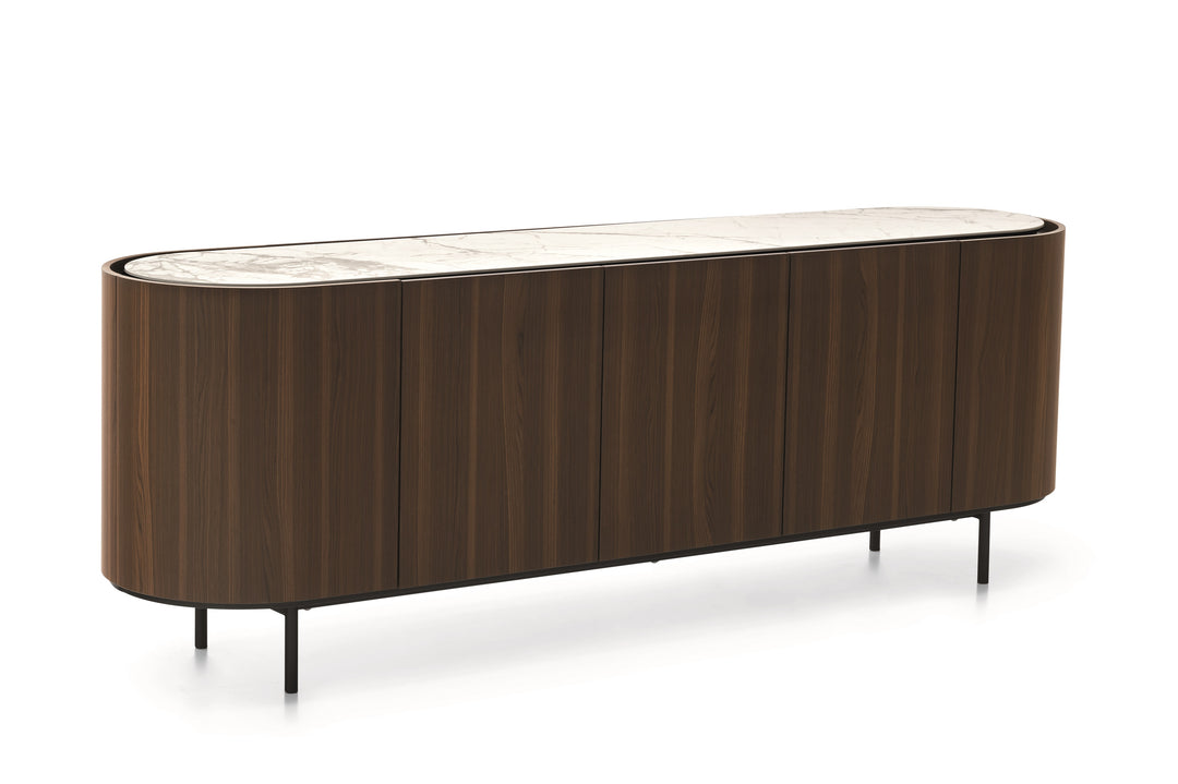 Lake 5-Door Sideboard White Marble Sideboards & Buffets Calligaris