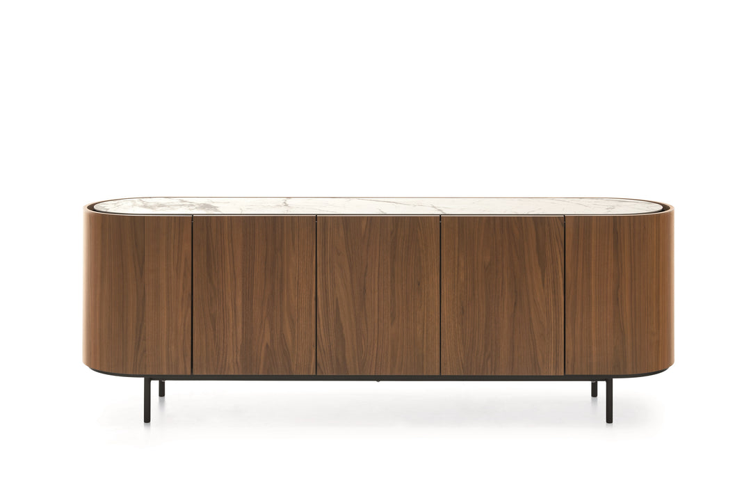 Lake 5-Door Sideboard White Marble Sideboards & Buffets Calligaris