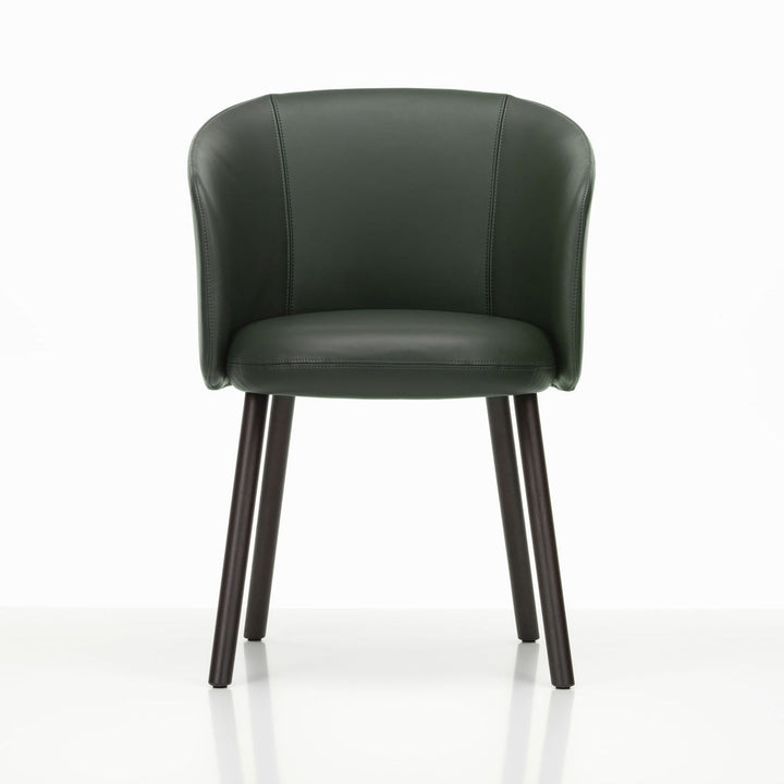 Mikado Dining Arm Chair Chairs Vitra Leather Jade Dark Oak