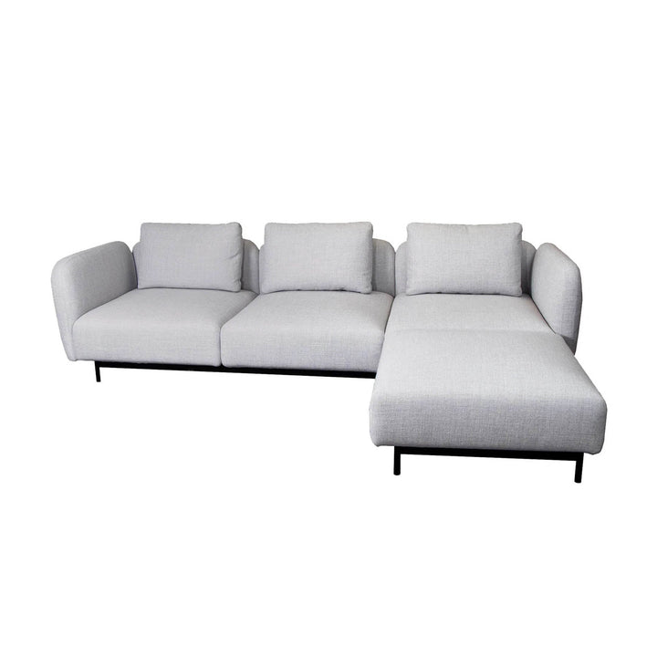 Aura 3-Seater Sofa & Chaise Lounge Sofas Cane-line Light Grey Cane-line Essence Right Chaise High Armrest