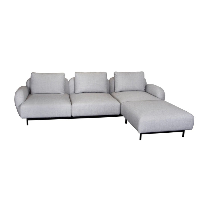 Aura 3-Seater Sofa & Chaise Lounge Sofas Cane-line Light Grey Cane-line Essence Right Chaise Low Armrest