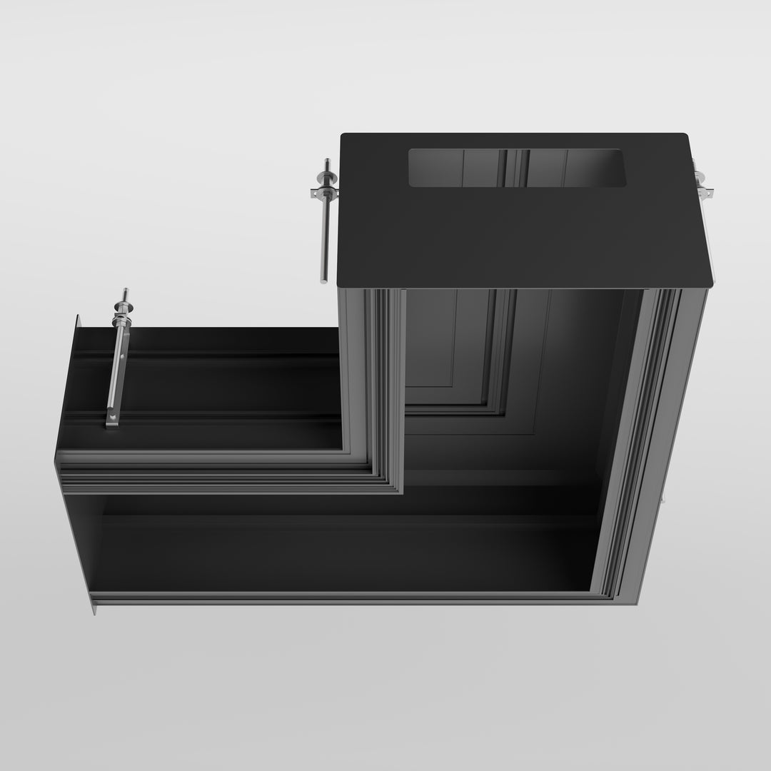 Linear Angular Binario Mechanic - 61052 Bathroom Accessories GESSI Matte Black  