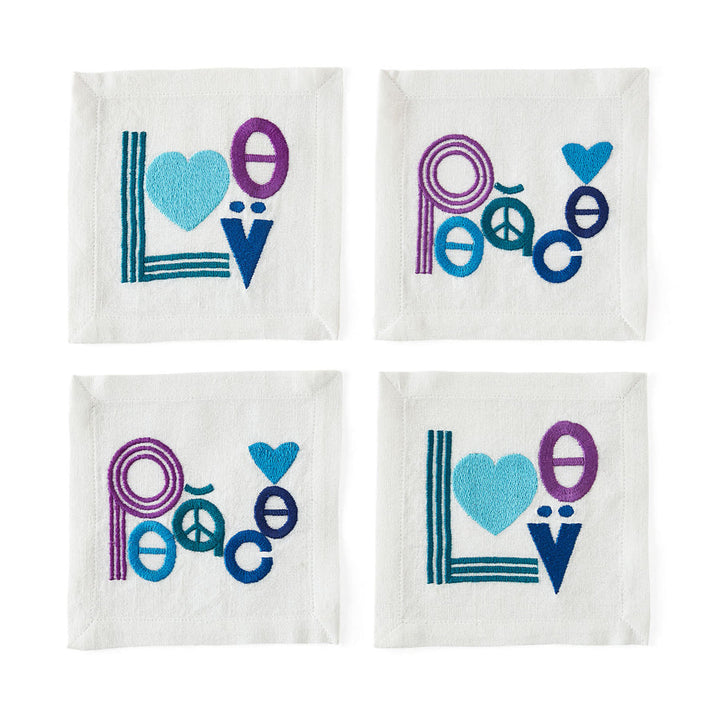 Peace & Love Cocktail Napkins Jonathan Adler Default Title