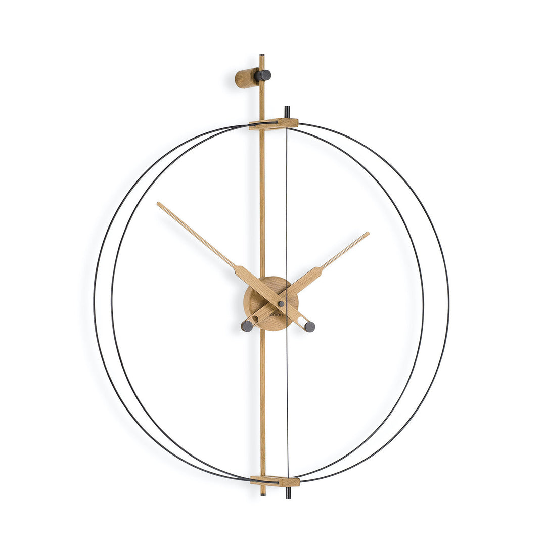 Barcelona Premium Clock Wall Clocks Nomon Black / Oak Mini: 26 in width