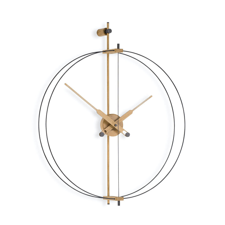 Barcelona Premium Clock Wall Clocks Nomon Black / Oak Mini: 26 in width