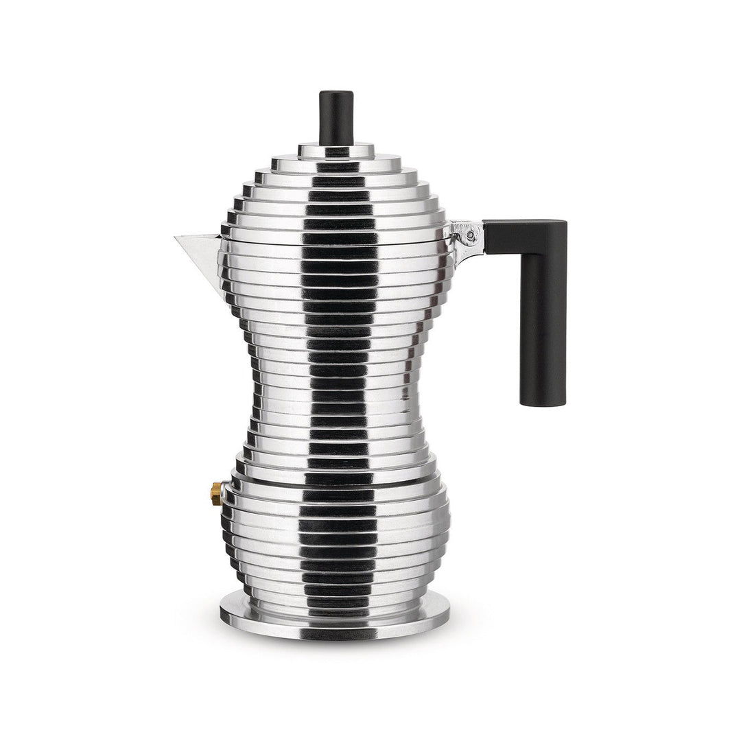 Michele De Lucchi Induction Pulcina Espresso Coffee Maker Coffee Makers & Espresso Machines Alessi Black Small: 5.07 oz