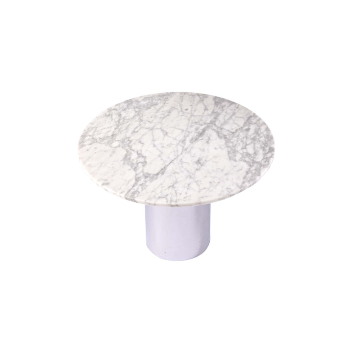 Mush Side Table Accent Tables Cappellini White Carrara Marble / 407 Chromed Small: 12.5 in height