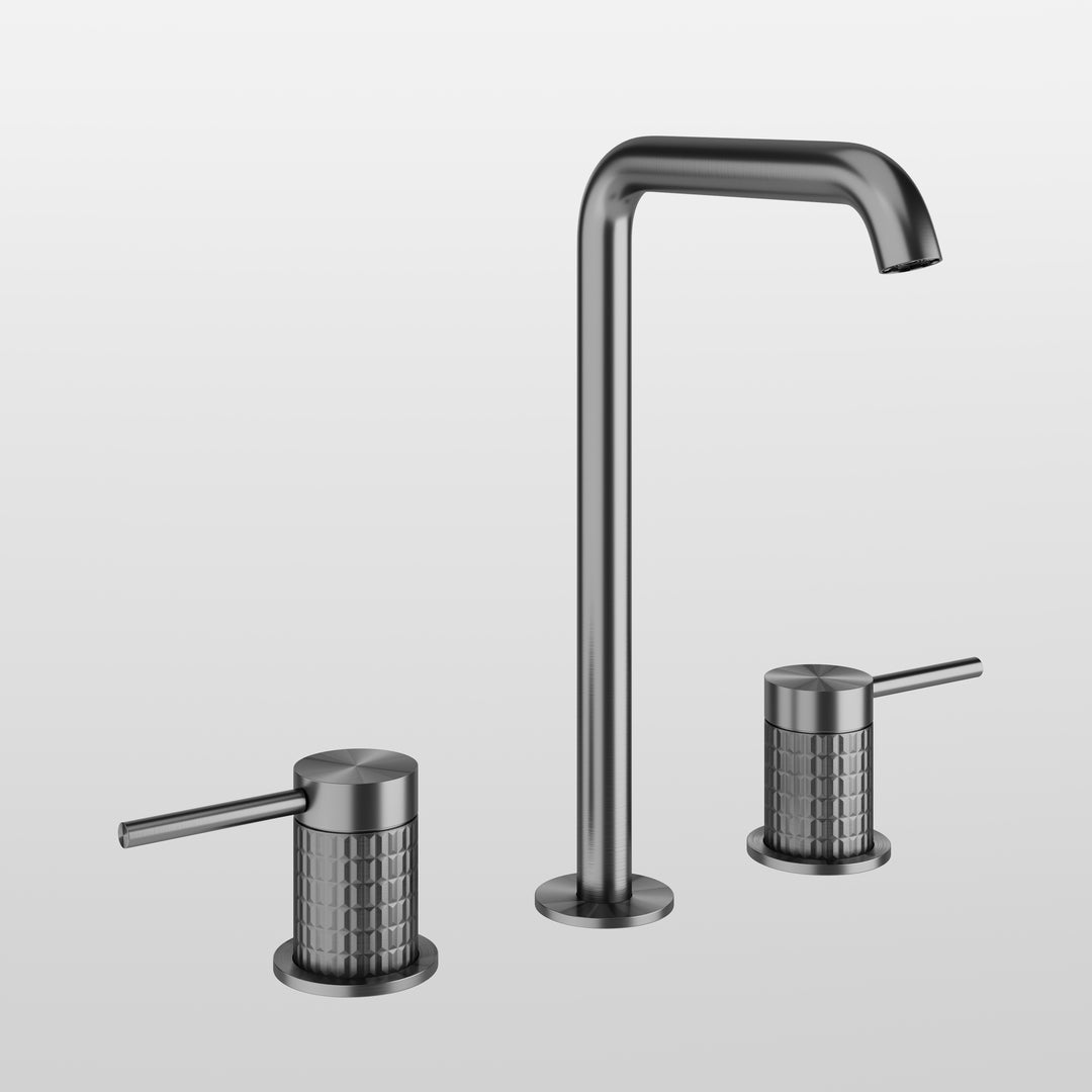 Meccanica Three Holes Basin Mixer - 54211 Bathroom Accessories GESSI Steel Brushed  