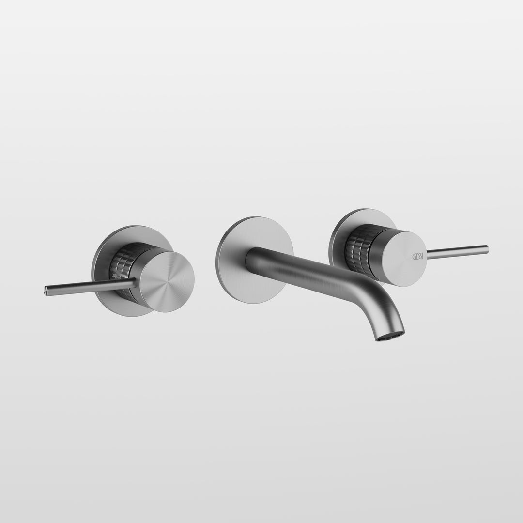 Meccanica Three Holes Basin Mixer - 54292 Bathroom Accessories GESSI Steel Brushed  
