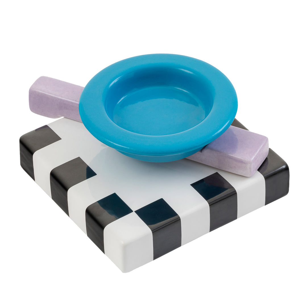 Squash Light Blue Ceramic Bowl Special Edition Decorative Bowl Memphis Milano   