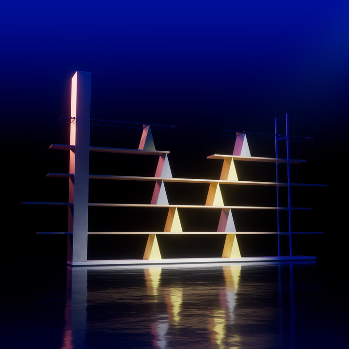 Gritti Bookcase Bookcases & Standing Shelves Memphis Milano   