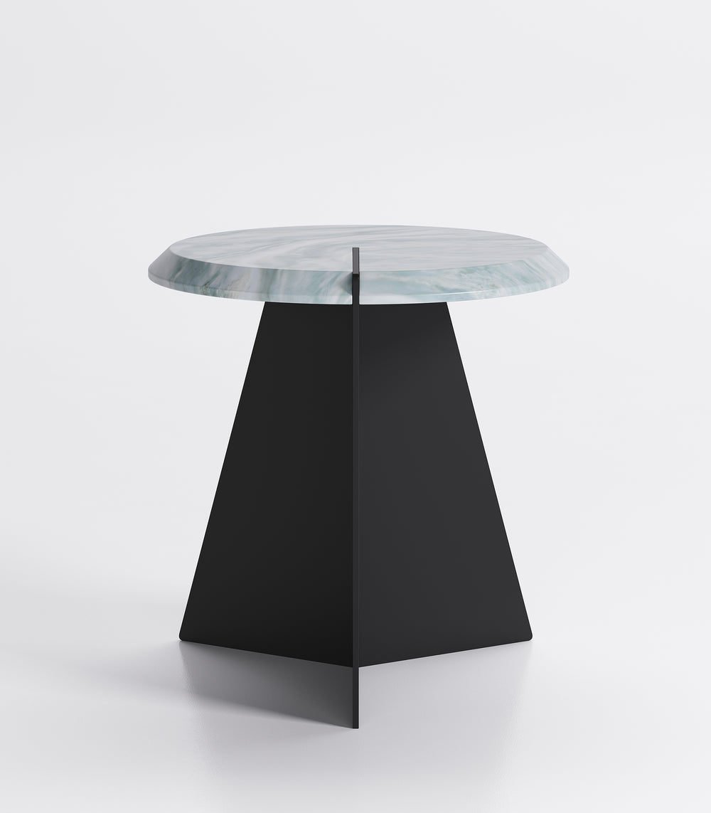 Nenuphar Desert End Table Marble Alpine Grey Coffee Tables Roche Bobois   