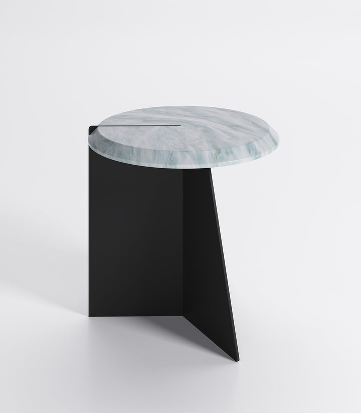 Nenuphar Desert End Table Marble Alpine Grey Coffee Tables Roche Bobois   