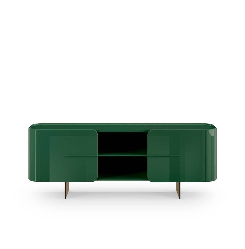 NINFA SIDEBOARD sideboard Eforma Glossy Foresta Lacquered Brushed Platinum / Brushed Bronze Vintage