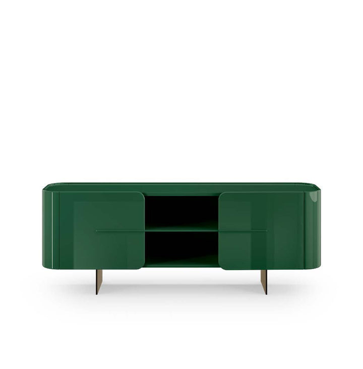 NINFA SIDEBOARD sideboard Eforma Glossy Foresta Lacquered Brushed Platinum / Brushed Bronze Vintage