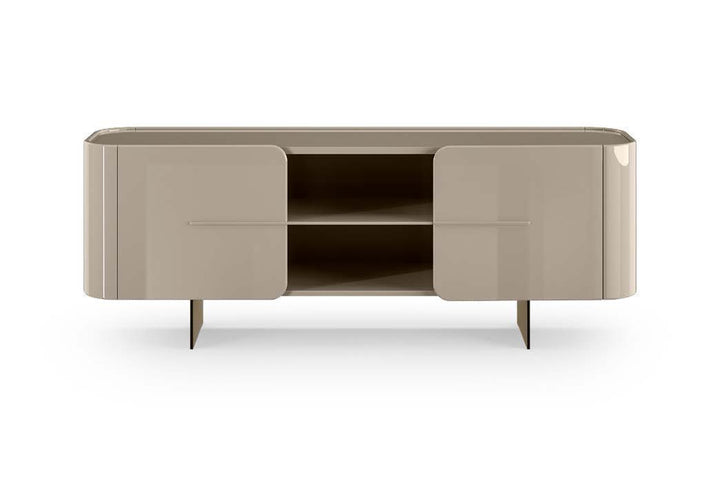 NINFA SIDEBOARD sideboard Eforma Glossy Sabbia Lacquered Brushed Platinum / Brushed Bronze Vintage
