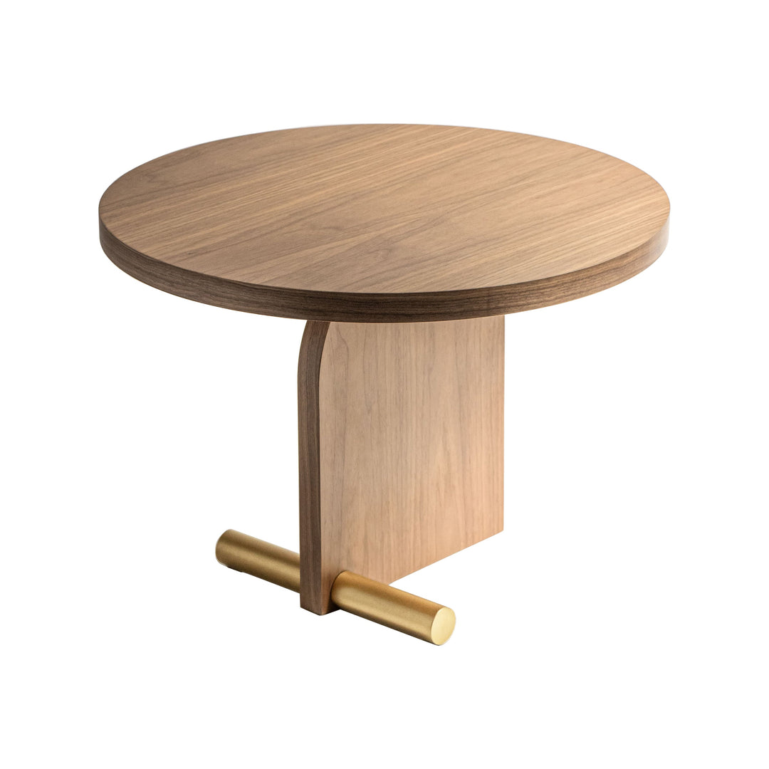 Nova Side Table Accent Tables Nomon Walnut / Brass Large: 23.2 in diameter