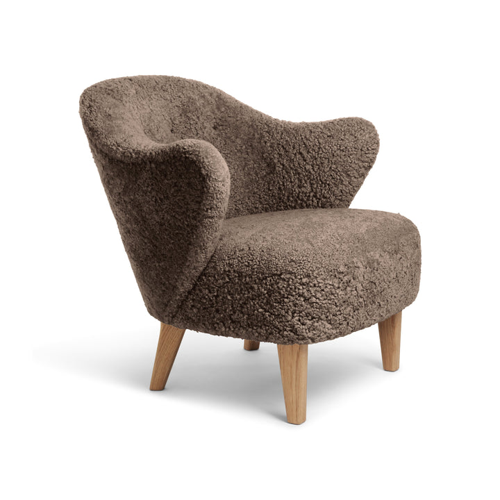 Ingeborg Lounge Chair Chairs Audo Copenhagen Sheepskin Sahara Natural Oak Chair Only